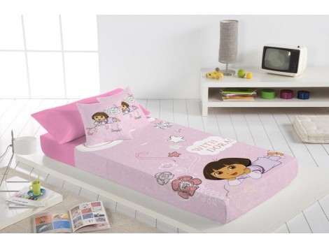 Juego de sábanas Buenas noches de Dora la Exploradora