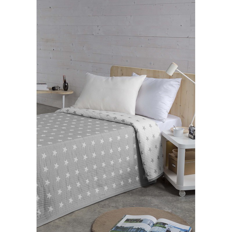 VIALMAN Colcha Bouti Ligera Sofia 10 para Cama Individual de 90 cm, Colcha  Estrellas Cama 90